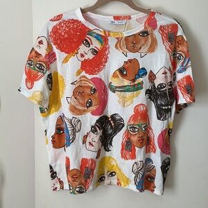 Colorful Graphic Women's Top from ZARA